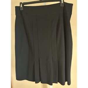 Women Notations Black Skirt Pleats Soft Warm Size XL Cotton Above Knee Classic